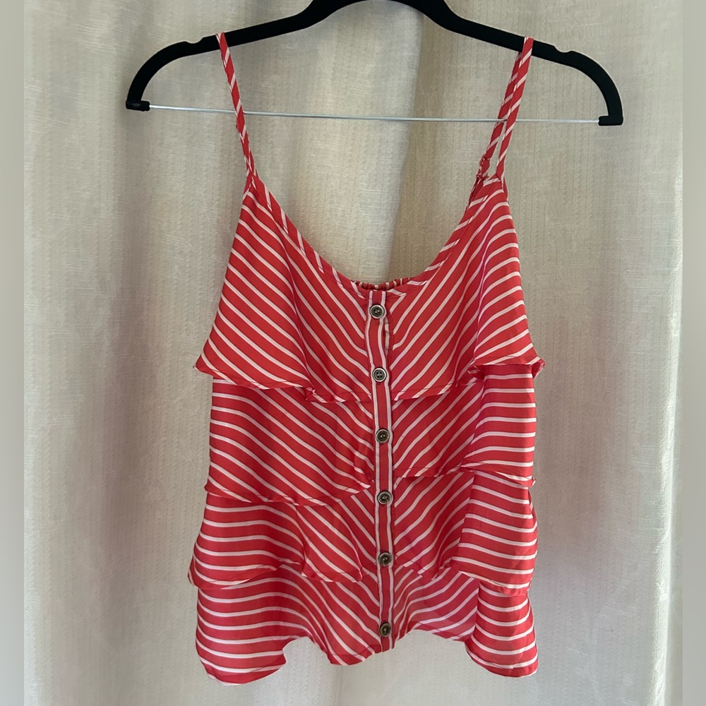 Body Central y2k ruffled tank top